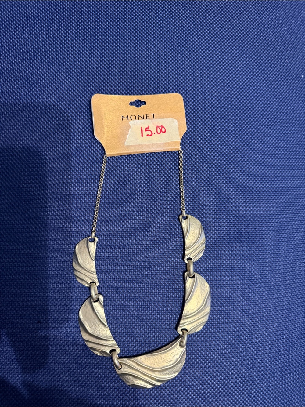 Monet Gold-Tone Sculpted Wave Link Necklace - Gold